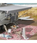 SANTA MONICA Area Rug Estrella Bohemian Medallion Textured Weave Light Gray/Fuchsia 2 ft. x 10 ft. Indoor/Outdoor Runner Rug