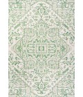 SANTA MONICA Area Rug Estrella Bohemian Medallion Textured Weave Green/Cream 4 ft. x 6 ft. Indoor/Outdoor Area Rug