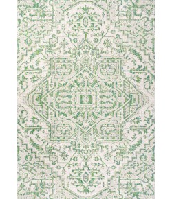 Jonathany Santa Monica SMB105G Green/Cream Area Rug 3 ft. 11 in. X 6 ft. Rectangle