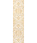 SANTA MONICA Area Rug Estrella Bohemian Medallion Textured Weave Cream/Yellow 2 ft. x 10 ft. Indoor/Outdoor Runner Rug