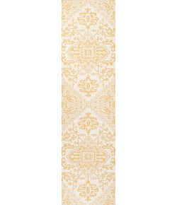 Jonathany Santa Monica SMB105H Cream/Yellow Area Rug 2 ft. 2 in. X 8 ft. Runner