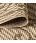 SANTA MONICA Area Rug Charleston Vintage Filigree Textured Weave Beige/Brown 2 ft. x 8 ft. Indoor/Outdoor Runner Rug