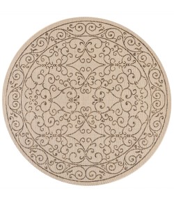 Jonathany Santa Monica SMB106A Beige/Brown Area Rug 5 ft. 3 in. X 5 ft. 3 in. Round