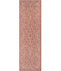 SANTA MONICA Area Rug Charleston Vintage Filigree Textured Weave Red/Beige 2 ft. x 10 ft. Indoor/Outdoor Runner Rug
