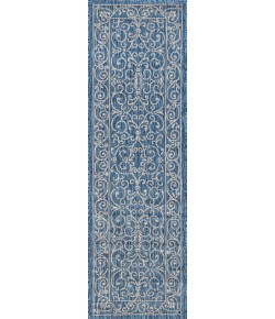 Jonathany Santa Monica SMB106D Navy/Gray Area Rug 2 ft. 2 in. X 10 ft. Runner