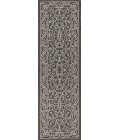 SANTA MONICA Area Rug Charleston Vintage Filigree Textured Weave Black/Gray 2 ft. x 8 ft. Indoor/Outdoor Runner Rug