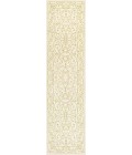 SANTA MONICA Area Rug Charleston Vintage Filigree Textured Weave Cream/Green 2 ft. x 10 ft. Indoor/Outdoor Runner Rug