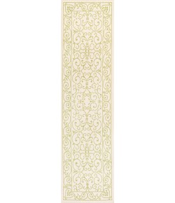 Jonathany Santa Monica SMB106I Cream/Green Area Rug 2 ft. 2 in. X 10 ft. Runner