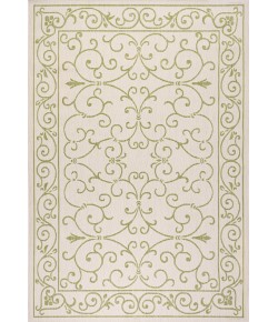 Jonathany Santa Monica SMB106I Cream/Green Area Rug 5 ft. 3 in. X 7 ft. 7 in. Rectangle