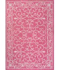 SANTA MONICA Area Rug Charleston Vintage Filigree Textured Weave Fuchsia/Light Gray 3 ft. x 5 ft. Indoor/Outdoor Area Rug