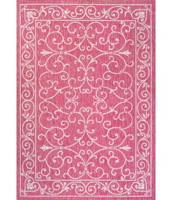 Jonathany Santa Monica SMB106J Fuchsia/Light Gray Area Rug 5 ft. 3 in. X 7 ft. 7 in. Rectangle