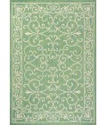 SANTA MONICA Area Rug Charleston Vintage Filigree Textured Weave Green/Ivory 4 ft. x 6 ft. Indoor/Outdoor Area Rug