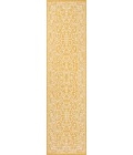 SANTA MONICA Area Rug Charleston Vintage Filigree Textured Weave Yellow/Cream 2 ft. x 10 ft. Indoor/Outdoor Runner Rug