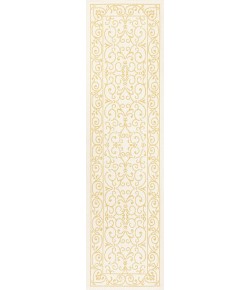 Jonathany Santa Monica SMB106M Cream/Yellow Area Rug 2 ft. 2 in. X 10 ft. Runner