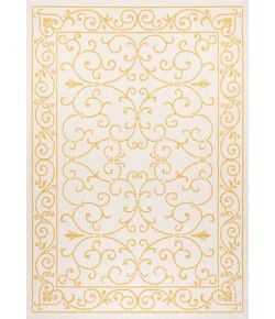 Jonathany Santa Monica SMB106M Cream/Yellow Area Rug 3 ft. 11 in. X 6 ft. Rectangle
