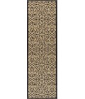 SANTA MONICA Area Rug Madrid Vintage Filigree Textured Weave Black/Khaki 2 ft. x 10 ft. Indoor/Outdoor Runner Rug