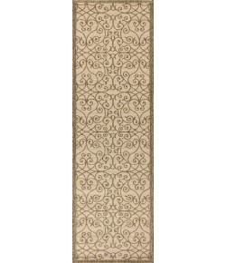 Jonathany Santa Monica SMB107B Beige/Brown Area Rug 2 ft. 2 in. X 10 ft. Runner