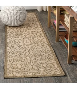 Jonathany Santa Monica SMB107B Beige/Brown Area Rug 2 ft. 2 in. X 10 ft. Runner
