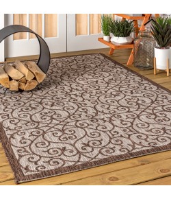 Jonathany Santa Monica SMB107C Taupe/Espresso Area Rug 3 ft. 1 in. X 5 ft. Rectangle