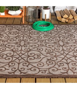 Jonathany Santa Monica SMB107C Taupe/Espresso Area Rug 3 ft. 1 in. X 5 ft. Rectangle