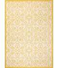 SANTA MONICA Area Rug Madrid Vintage Filigree Textured Weave Cream/Yellow 8 ft. x 10 ft. Indoor/Outdoor Area Rug