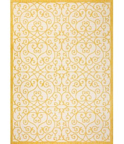 Jonathany Santa Monica SMB107D Cream/Yellow Area Rug 3 ft. 1 in. X 5 ft. Rectangle