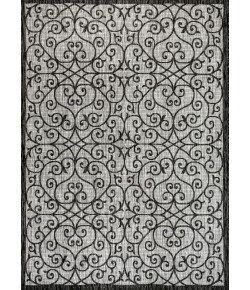 Jonathany Santa Monica SMB107E Light Gray/Black Area Rug 3 ft. 1 in. X 5 ft. Rectangle