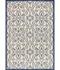 SANTA MONICA Area Rug Madrid Vintage Filigree Textured Weave Navy/Beige 4 ft. x 6 ft. Indoor/Outdoor Area Rug