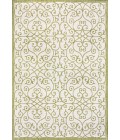SANTA MONICA Area Rug Madrid Vintage Filigree Textured Weave Green/Cream 4 ft. x 6 ft. Indoor/Outdoor Area Rug