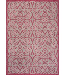 Jonathany Santa Monica SMB107I Light Gray/Fuchsia Area Rug 3 ft. 11 in. X 6 ft. Rectangle