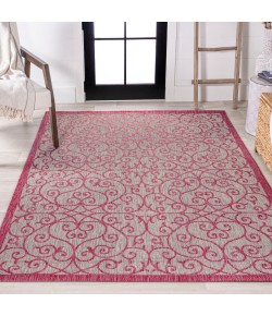 Jonathany Santa Monica SMB107I Light Gray/Fuchsia Area Rug 3 ft. 11 in. X 6 ft. Rectangle
