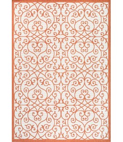 Jonathany Santa Monica SMB107L Cream/Orange Area Rug 9 ft. X 12 ft. Rectangle