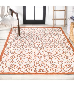 Jonathany Santa Monica SMB107L Cream/Orange Area Rug 9 ft. X 12 ft. Rectangle