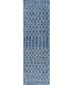 Jonathany Santa Monica SMB108B Navy/Light Gray Area Rug 2 ft. 2 in. X 10 ft. Runner