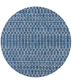 Jonathany Santa Monica SMB108B Navy/Light Gray Area Rug 5 ft. 3 in. X 5 ft. 3 in. Round