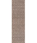 SANTA MONICA Area Rug Ourika Moroccan Geometric Textured Weave Natural/Black 2 ft. x 8 ft. Indoor/Outdoor Runner Rug