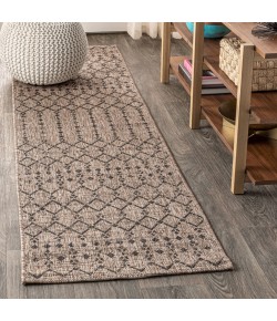Jonathany Santa Monica SMB108D Natural/Black Area Rug 2 ft. 2 in. X 10 ft. Runner