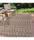 Ourika Moroccan Geometric Textured Weave Natural/Black 9 ft. x 12 ft. Indoor/Outdoor Area Rug