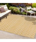 Ourika Moroccan Geometric Textured Weave Yellow/Cream 3 ft. x 5 ft. Indoor/Outdoor Area Rug