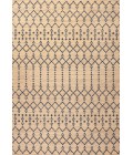 Ourika Moroccan Geometric Textured Weave Beige/Navy 3 ft. x 5 ft. Indoor/Outdoor Area Rug