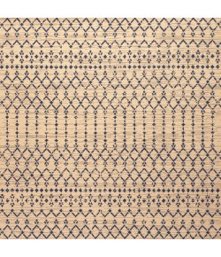 Jonathany Santa Monica SMB108H Beige/Navy Area Rug 5 ft. 3 in. X 5 ft. 3 in. Square