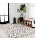 Ourika Moroccan Geometric Textured Weave Cream/Black 5 ft. x 8 ft. Indoor/Outdoor Area Rug