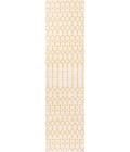 SANTA MONICA Area Rug Ourika Moroccan Geometric Textured Weave Cream/Yellow 2 ft. x 10 ft. Indoor/Outdoor Runner Rug
