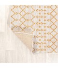 SANTA MONICA Area Rug Ourika Moroccan Geometric Textured Weave Cream/Yellow 2 ft. x 10 ft. Indoor/Outdoor Runner Rug