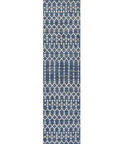 Jonathany Santa Monica SMB108K Navy/Beige Area Rug 2 ft. 2 in. X 10 ft. Runner