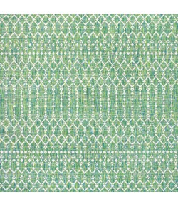Jonathany Santa Monica SMB108L Ivory/Green Area Rug 5 ft. 3 in. X 5 ft. 3 in. Square