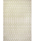 SANTA MONICA Area Rug Ourika Moroccan Geometric Textured Weave Cream/Green 3 ft. x 5 ft. Indoor/Outdoor Area Rug