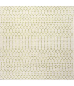Jonathany Santa Monica SMB108M Cream/Green Area Rug 5 ft. 3 in. X 5 ft. 3 in. Square