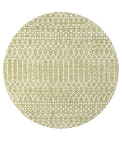 Jonathany Santa Monica SMB108N Light Green/Cream Area Rug 5 ft. 3 in. X 5 ft. 3 in. Round