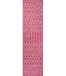 Jonathany Santa Monica SMB108Q Fuchsia/Light Gray Area Rug 2 ft. 2 in. X 8 ft. Runner